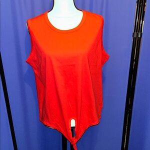Women's Red Sleeveless Top